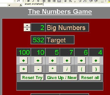 numbers game